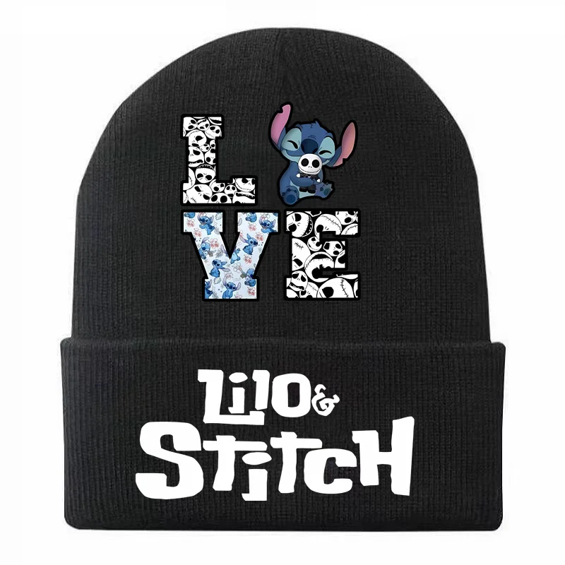 Disney Lilo & Stitch Children\'s Beanies Cute Stitch Knitted Skullies Hat Winter Warm Cap Hat Boy Girl Bonnet Birthday Gifts