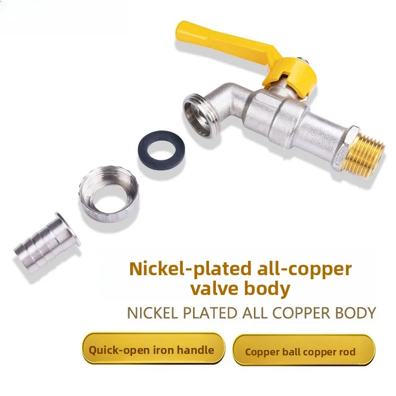 

Brass Water Faucet Garden Tools 1/2" inside & outside Easy Turn On/Off Lever Handle Watering Supply Ball Valve