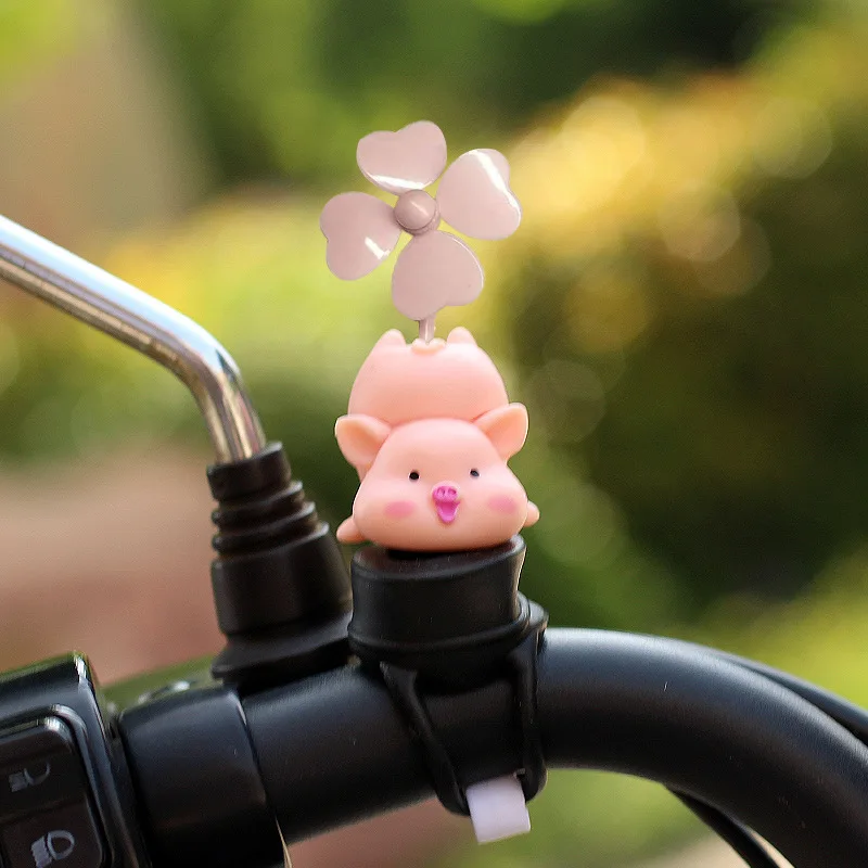 Cute Windmill Ornament for Bicycle & E-Scooter Handlebar, Cartoon Animal Decor, Fun Riding Accessory