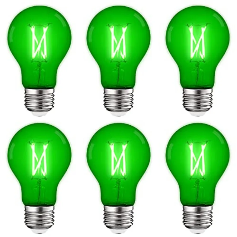 

Светодиодная лампа A19 Edison, 4.5 Вт (эквивалент 60 Вт), с цветным стеклянным филаментом, сертифицирована UL, стандартный цоколь E26, для внутреннего и наружного использования, для декора крыльца