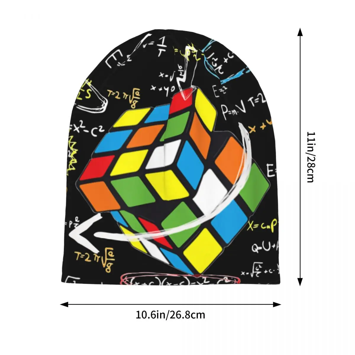 Math Rubiked Rubics Player Cube Bonnet Hats Hip Hop Street Math Lovers Skullies Beanies Hats Unisex Warm Head Wrap Cap