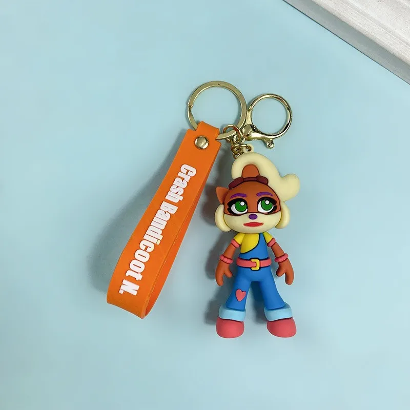 New Crash Bandicoot Keychain for Car Keys Cute Animal Doll Keyring Key Chain Holiday Gifts Keychains Women Friends gifts