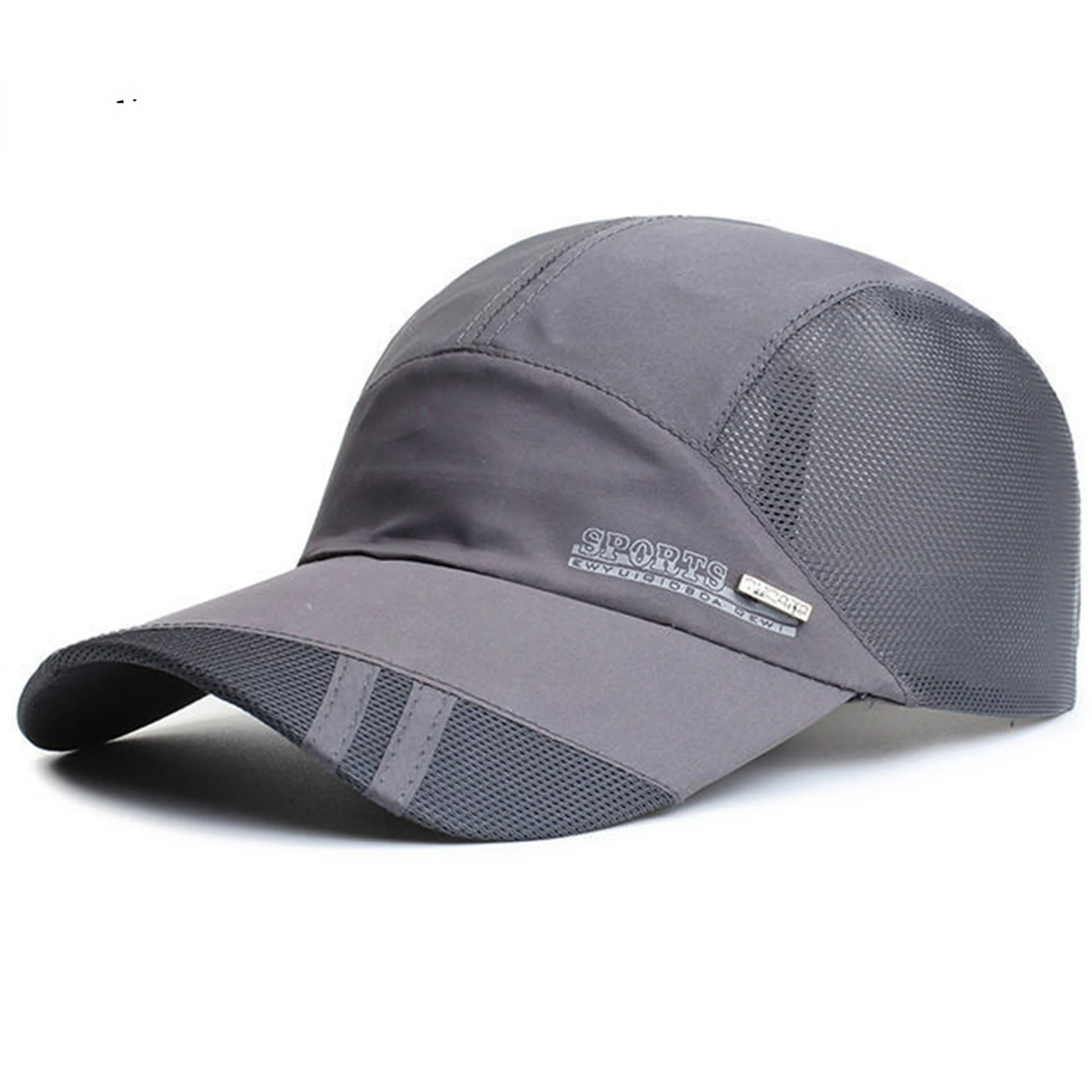 Unisex Mesh Brim Tennis Cap Quick Dry Adjustable Baseball Hat Summer UV Protection Outdoor Cap Sports Hats