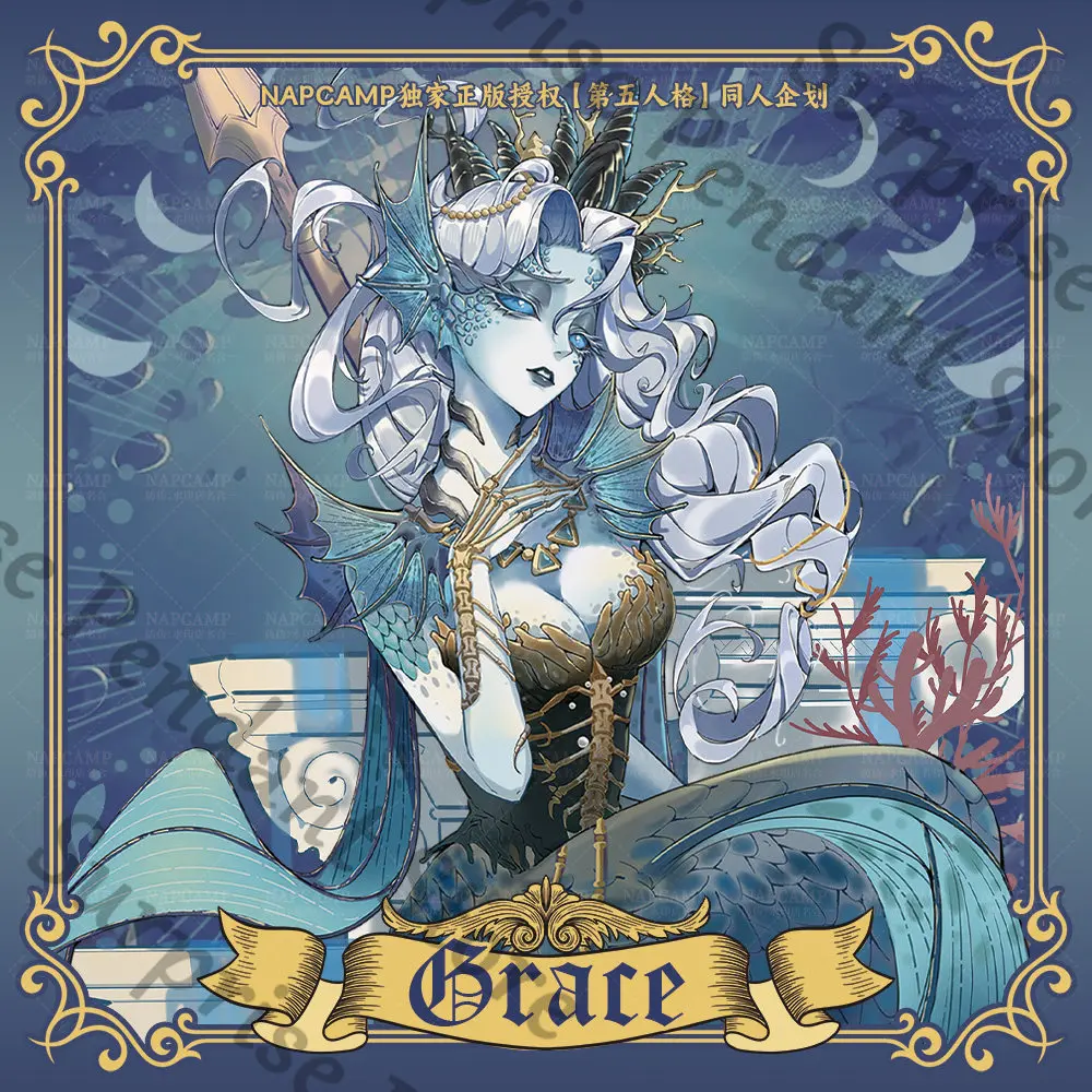 

Identity V Game Grace Naiad коллеги амбитус жестяной значок акриловый стоячий знак кулон подарок высокого уровня внешнего вида