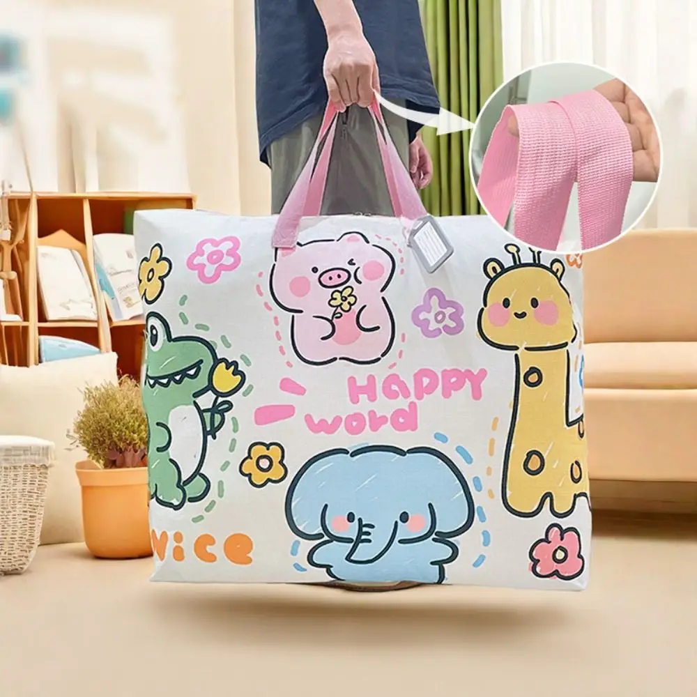 Portable Cartoon Print Kindergarten Quilt Storage Bag Large Capacity Oxford Mommy Maternity Bag Lightweight Travel Luggage Bag