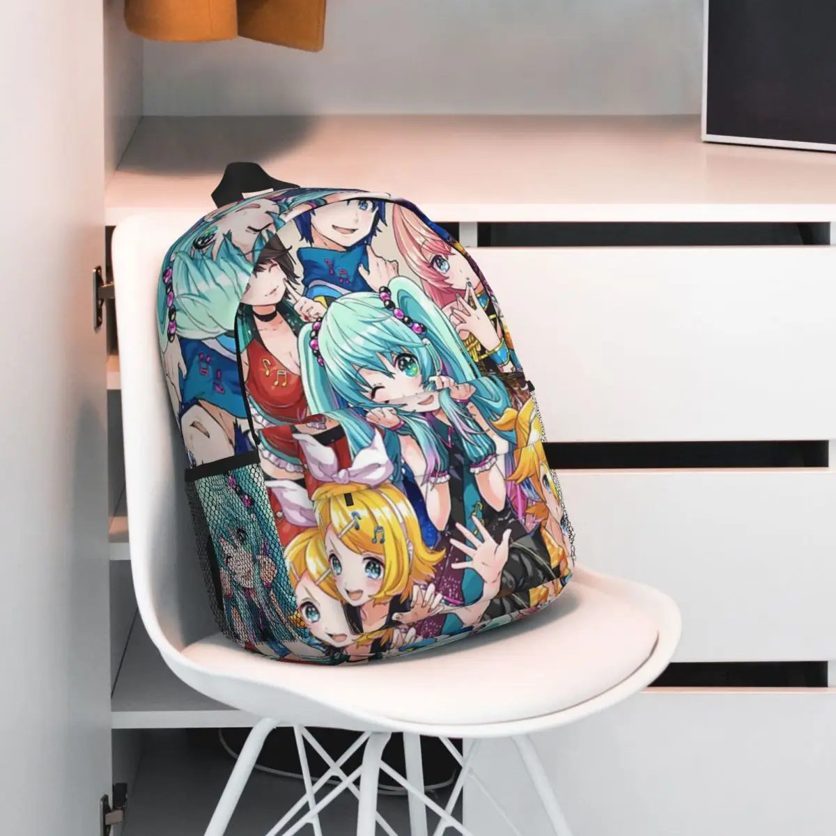 Vocaloid Poster Neuer modischer Muster-Schultaschendruck, leichter Rucksack, 38,1 cm