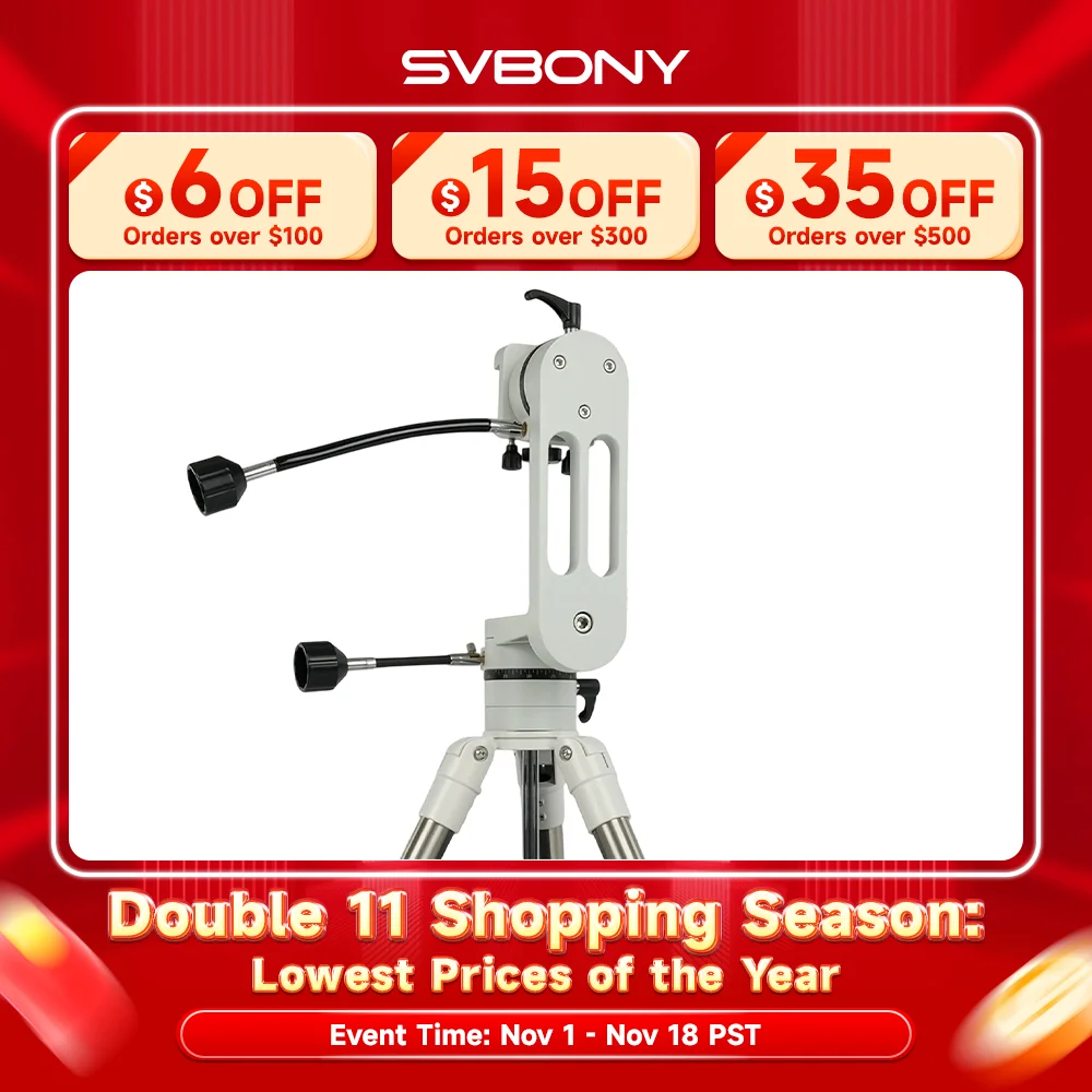 Svbony SV225/SV225T Adjustable Angle Altazimuth Telescope Mount with Fine Adjustment Shift,for Astronomy Stargazing,Bird Watchin