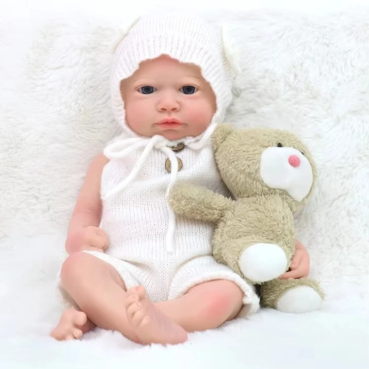 18inch Full Body Solid Silicone Reborn Dolls Girl Lifelike Bebe Newborn Corpo De Silicone Toys for Children