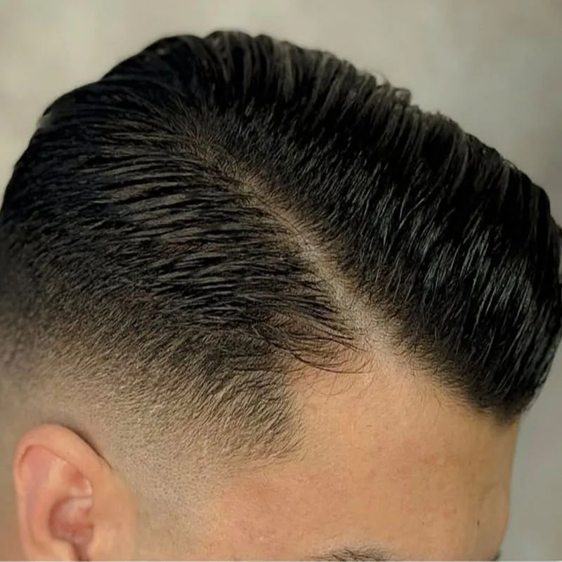 

Невидимый шелковый топ HD Poly PU, мужские натуральные черные мужские девственные человеческие волосы, дышащие кружева, прямые/волнистые для лысых париков