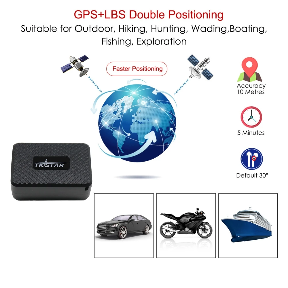 TKSTAR TK913 2G 4G GPS Tracker GPS Tracking Device GPS Finder Dual GPS LBS Positioning Geo Fence GPS Alert Free App Anti Lost