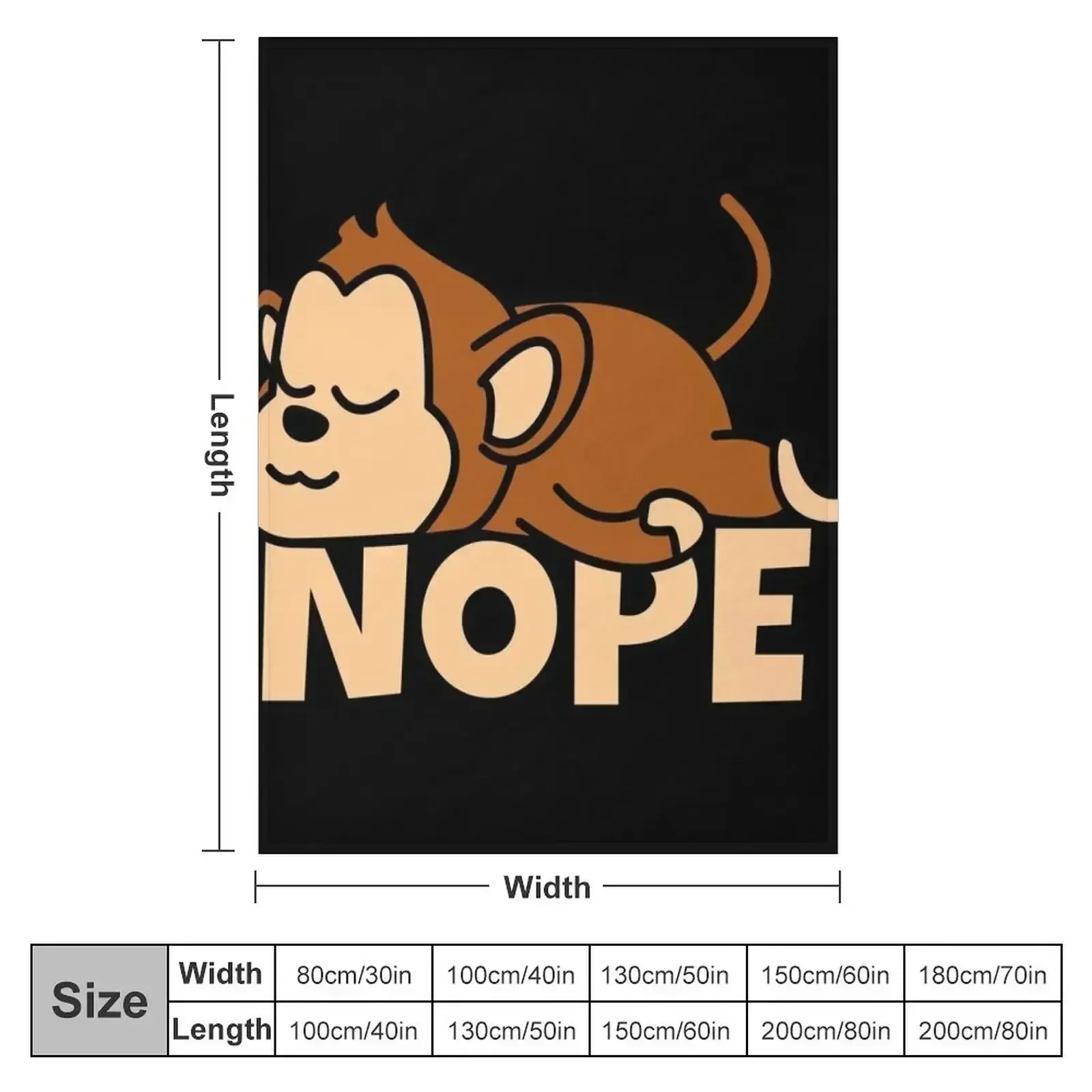 Lazy monkey Throw Blanket couch cozy soft plush fuzzy picnic outdoor blanket