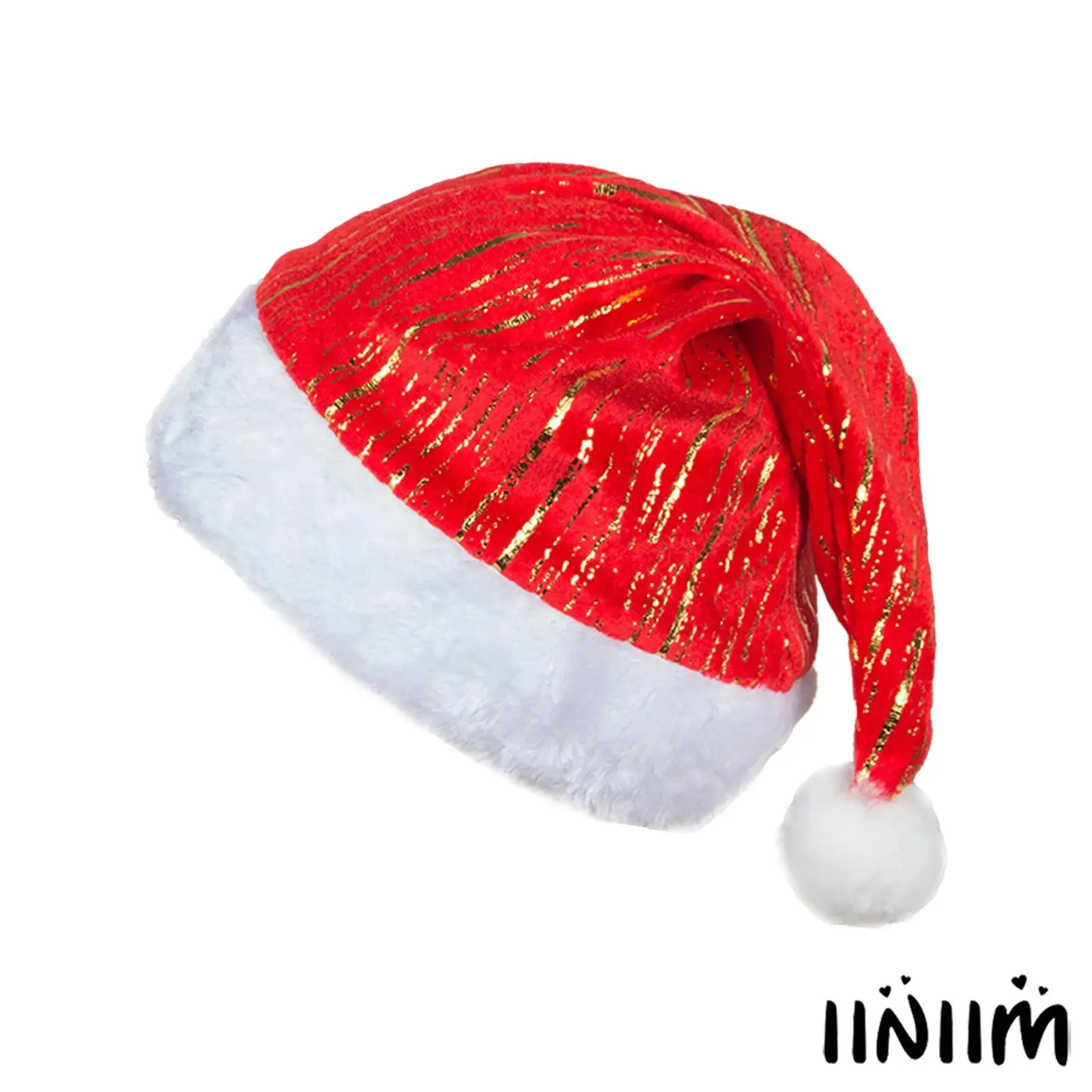 

Adults Unisex 1Pc Christmas Santa Hat Classic Holiday Santa Claus Hat for New Year Party Headwear Role Play Costumes Accessories