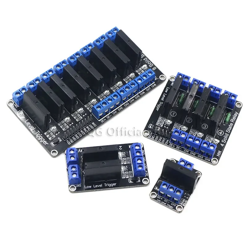 5V 12V 24V Relay 1 2 4 8 Channel Low-Level DC Controlled AC Solid-State Relay Module