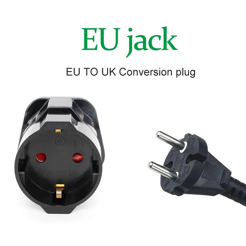 Multifunctional EU European To UK Plugs Adapter Power Converter 2 Pin Socket Travel 250V 13A Dubai Singapore Universal Adaptor