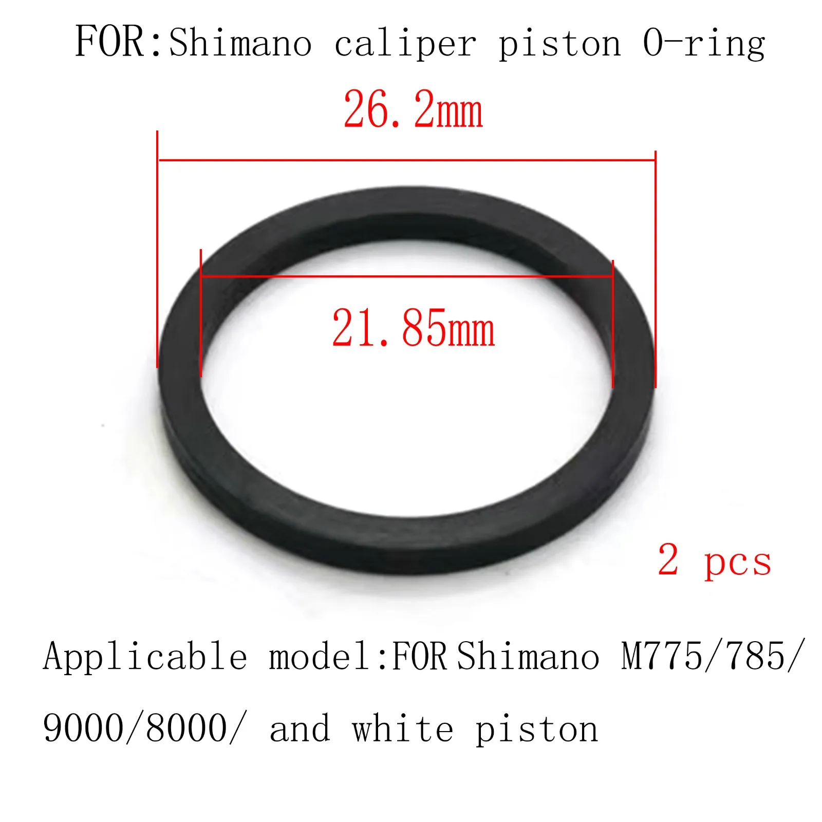 2Pcs Mountain Road Bike Disc Brake Caliper Sealing Ring O-Ring Brake Piston Bicycle Wear-Resistant Sealing Ring For Shimano