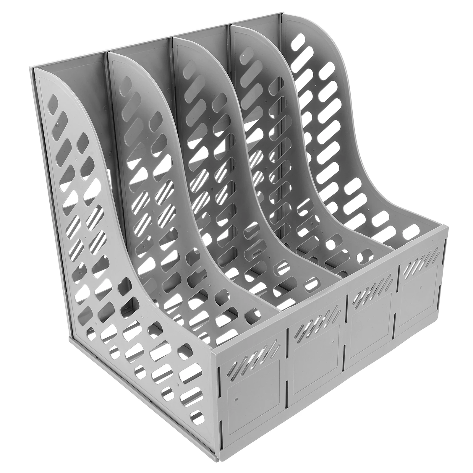 

1 Set Cubbyhole Multifunctional Plastic Document Rack For Office Desktop Storage Organizer Multi-Grid Design File Stand