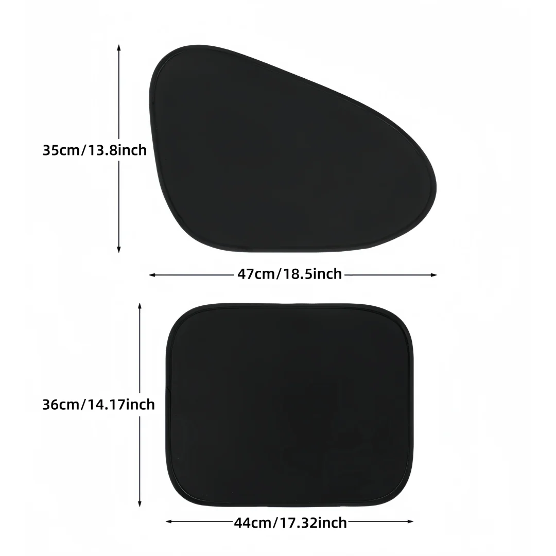 Four piece set of car side window sun protection and sunshade, strong shading and electrostatic adsorption, privacy insulation c