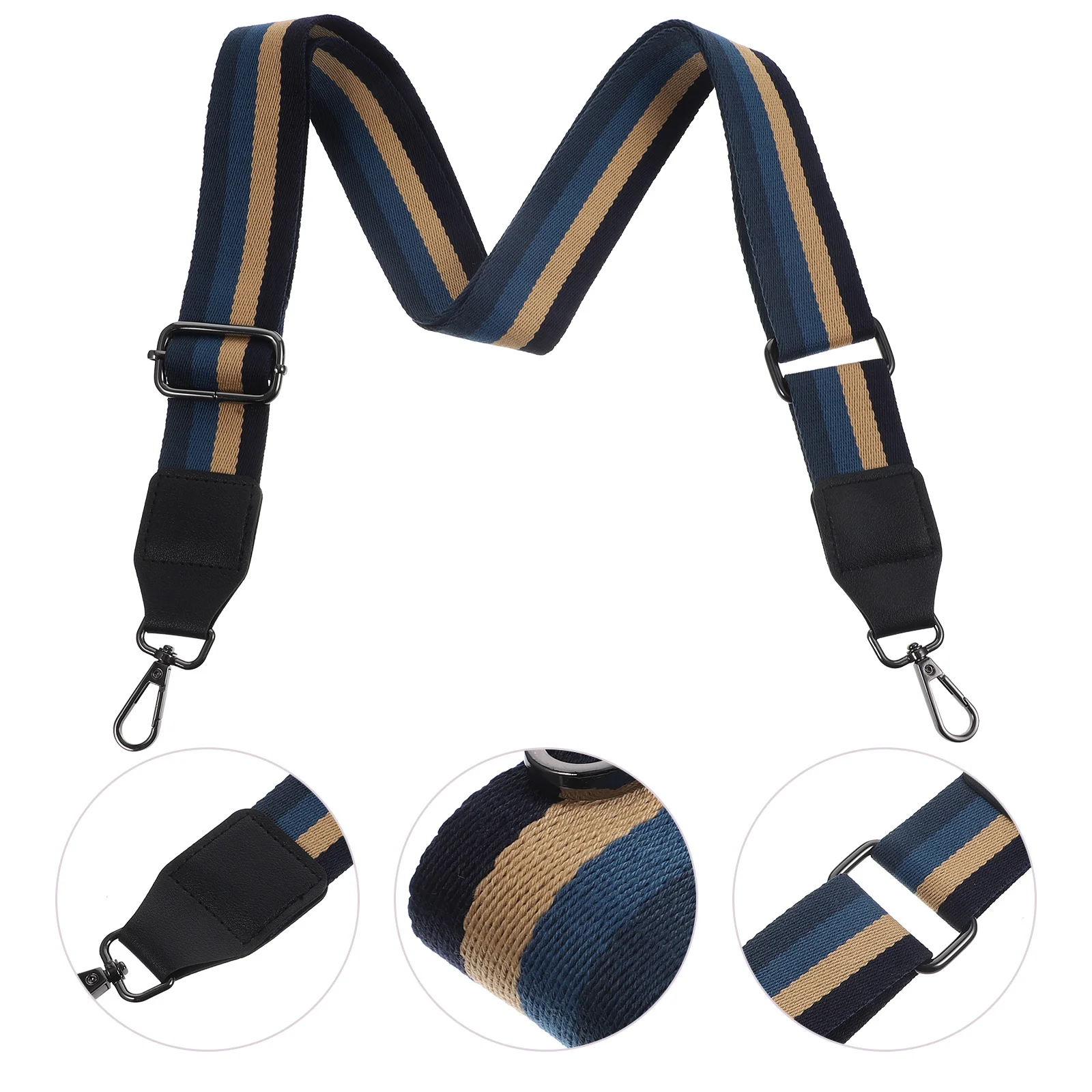 

Guitar Strap Wide Adjustable Shoulder Nylon Bag Straps for Handbags Crossbody Purse Blue Black Metal Craft Durability