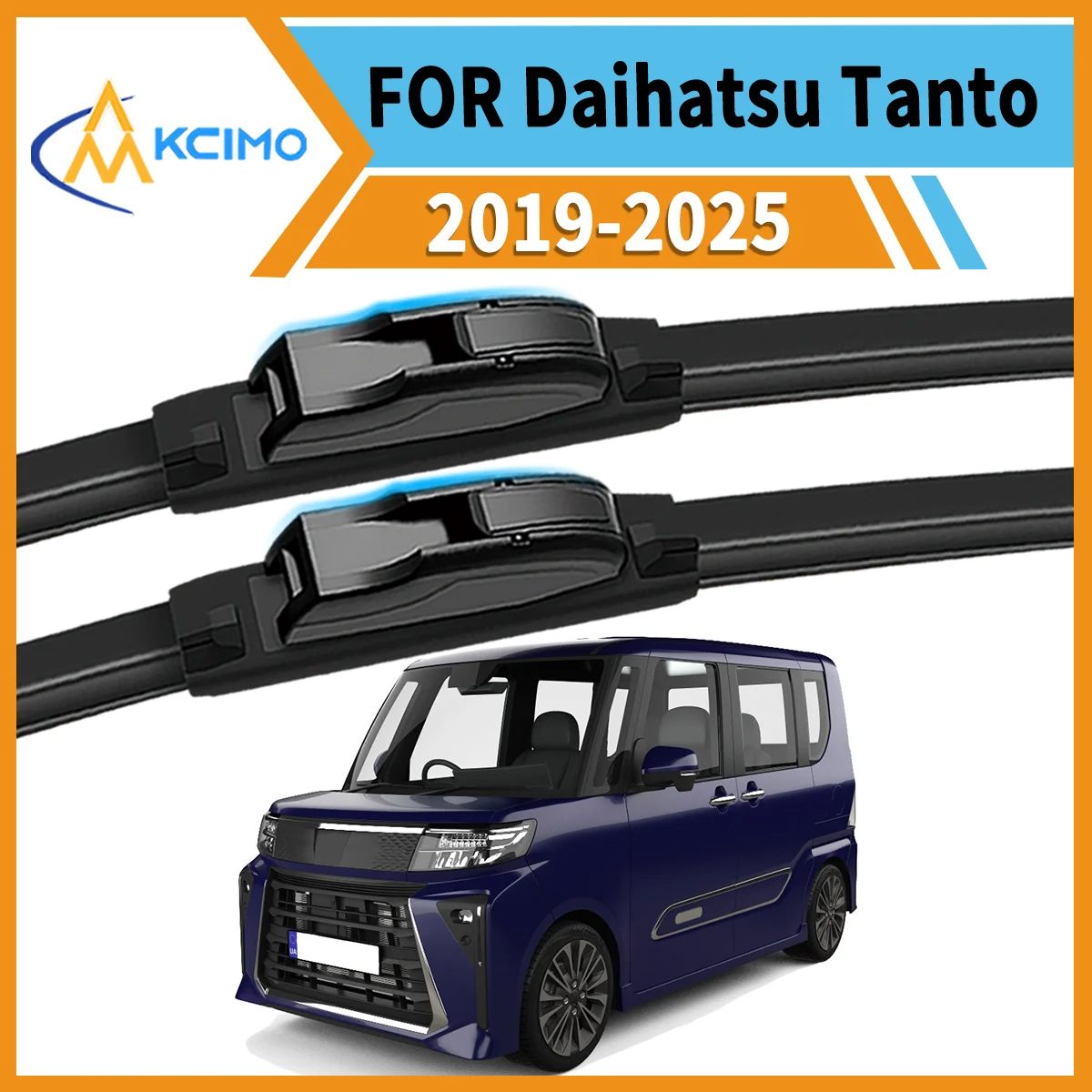 

Essential Safety Pair 2 Front Wiper Blades for Daihatsu Tanto LA650 2019-2025 All-Weather Clarity Durable Easy to Install