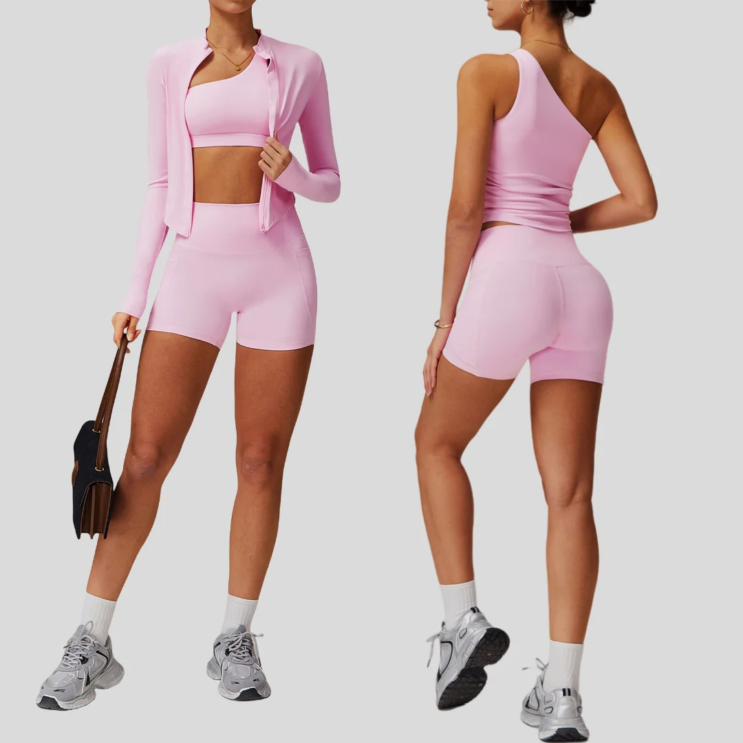 

Yoga Sets Sports Fitness High Waist Peach Hip Quick-Dry Waist-Shaping Casual Outdoor Running Workout Clothing Gym Leggings Suits