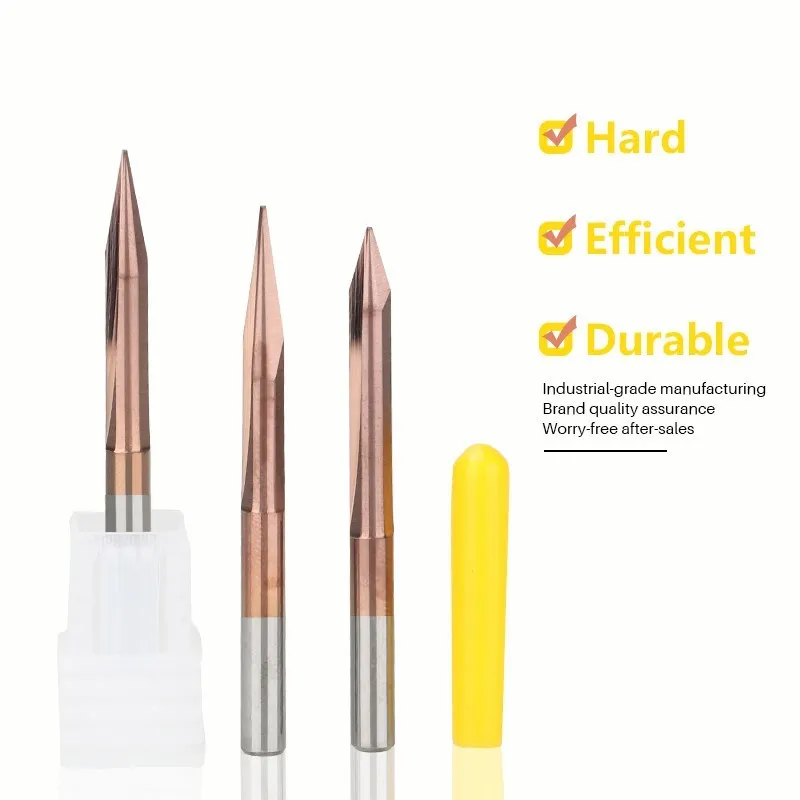 CMCP 2 Flute Wood Engraving Bit 4mm Shank Carbide End Mill TiCN Coated CNC Router Bit Woodworking Carving Bit Milling Cuttter