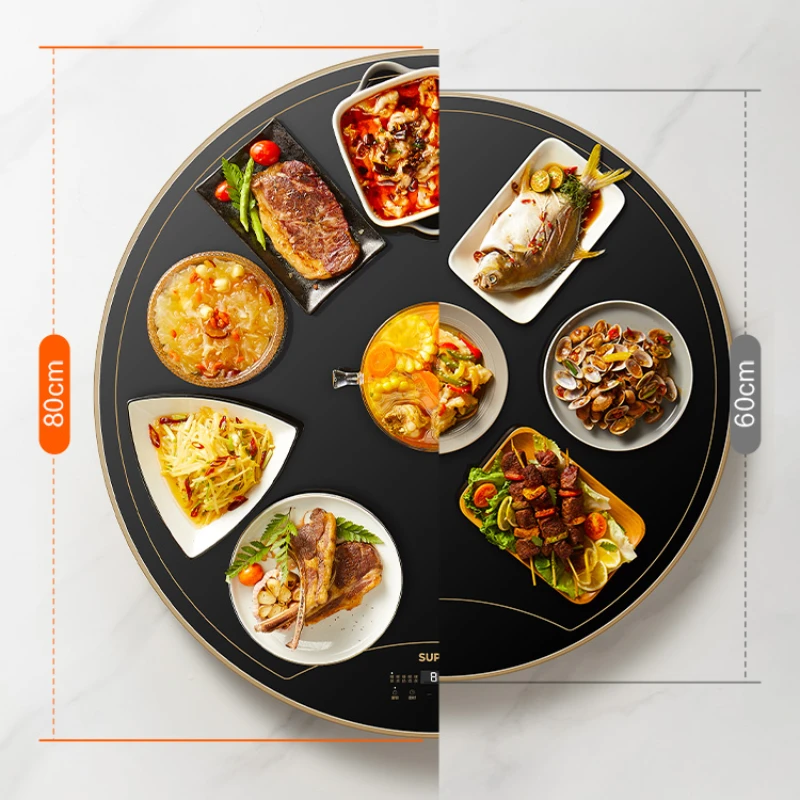 Vegetable Heating Board Hot Cutting Board Round Heating Plate Dining Table Insulation Pad Insulation Board Meal Multi-function