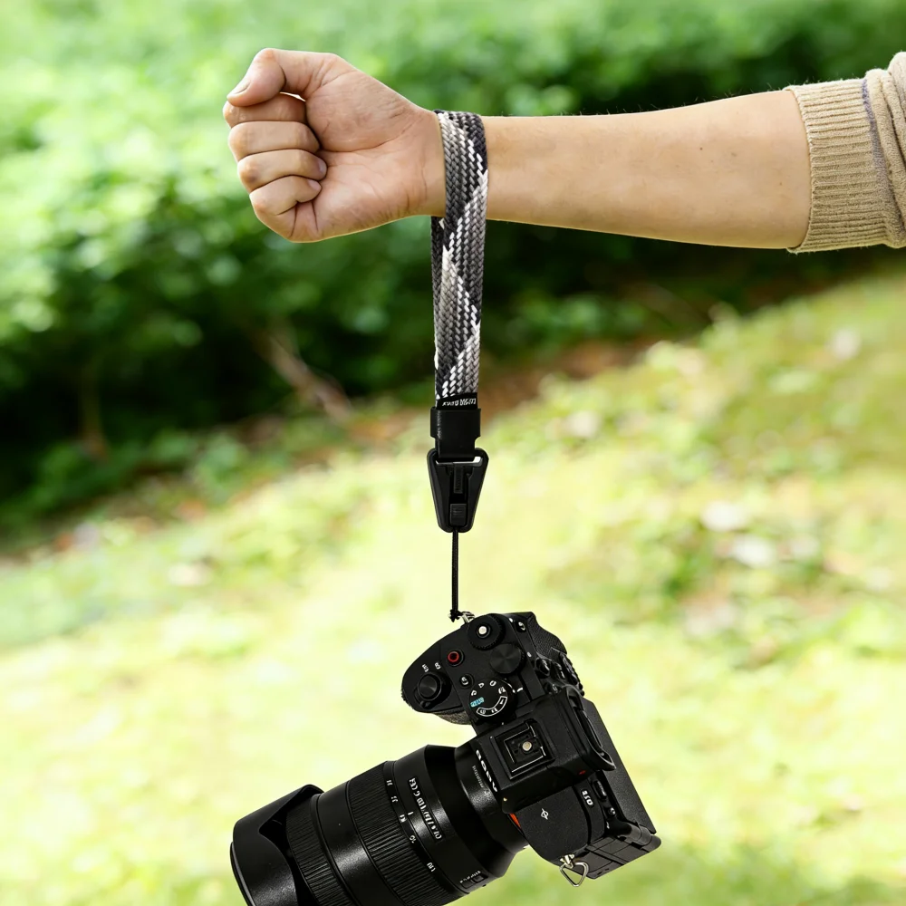 

Camera Wrist Strap with Magnetic Quick Release Boho Style Webbing Nylon Camera Hand Strap Secure Wrist Mount for Photographers