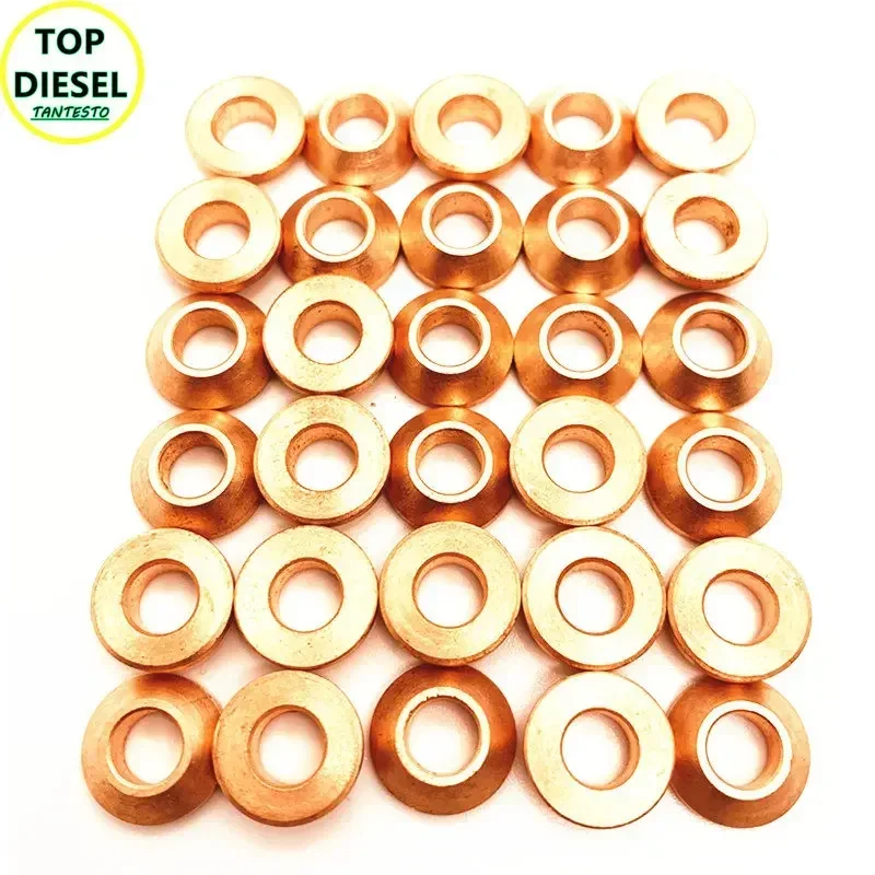 30PCS Diesel Common Rail Injector Nozzle Conical Copper Washer Gaksets 980792480 943776230 for Isuzu Komatsu