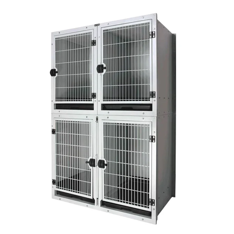 505SS Stainless Steel Pet Cages Pet Cages Carriers Houses Large Kennel With Partition Dog Cage