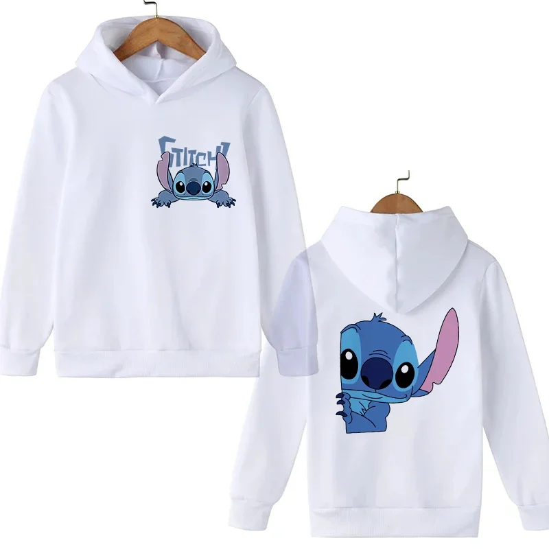 Y2K 90s Fashion Anime Stitch Hoodie Children Cartoon Clothes Kid Girl Boy Lilo and Stitch Sweatshirt Manga Hoody Baby Casual Top