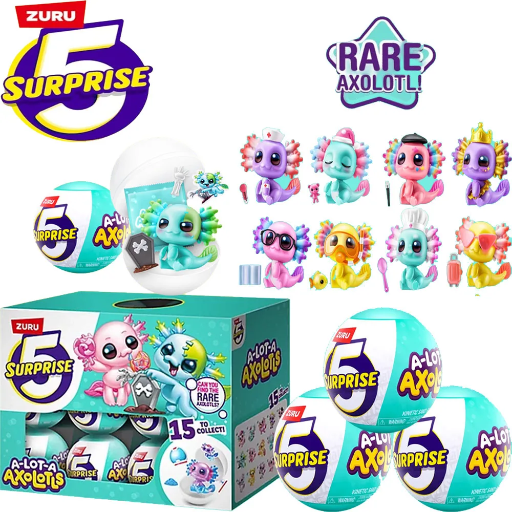 

Zuru 5 Surprise Egg A-Lot-A Axolotls Series Trendy Blind Box Surprise Themed Axolotls Accessories Fun Imaginative Kids Toys Gift
