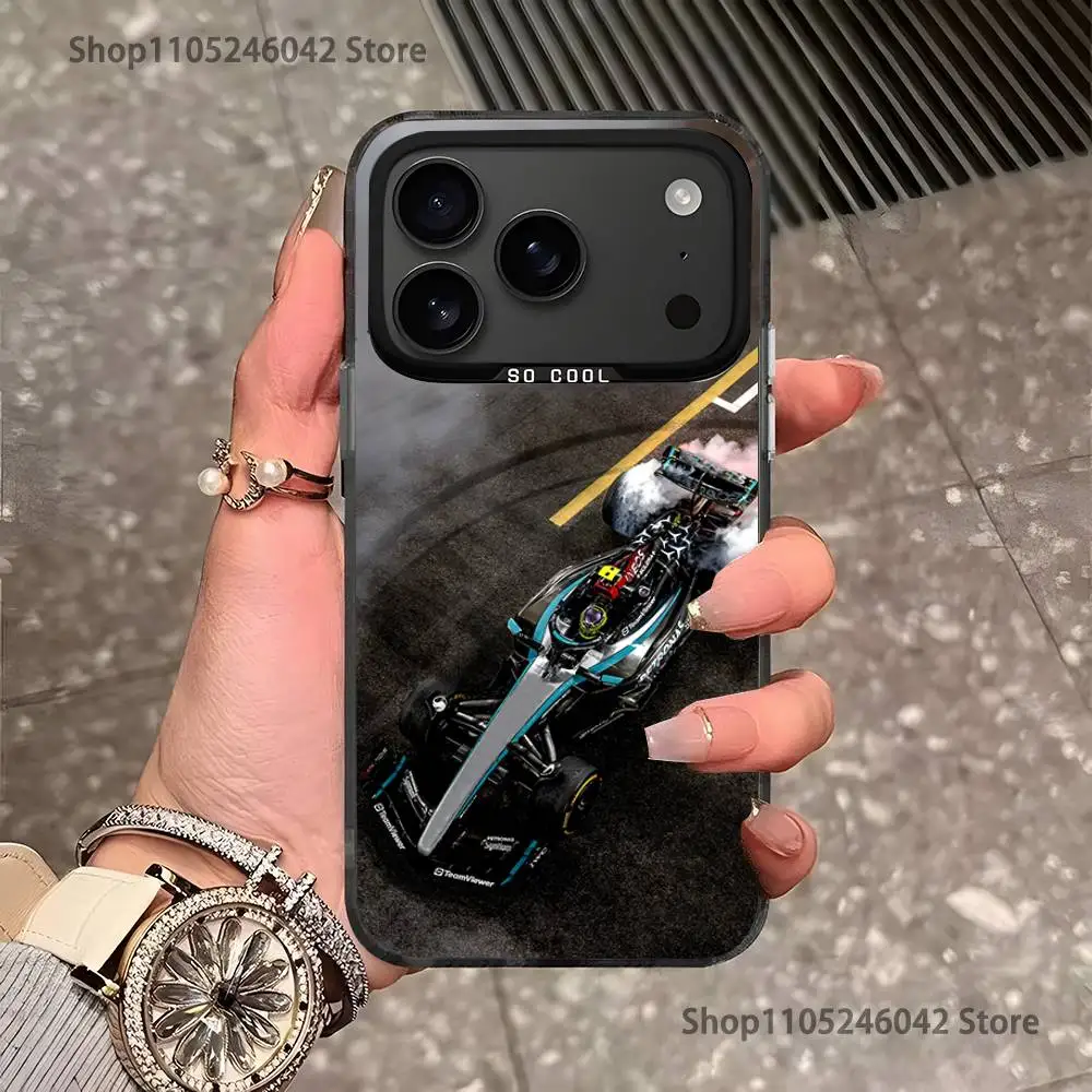 44 L-Lewis H-Hamilton-S para iPhone 17,16,15,14,13,12,11, Mini, Pro, E, SE4, XS, MAX Capa preta fosca à prova de choque