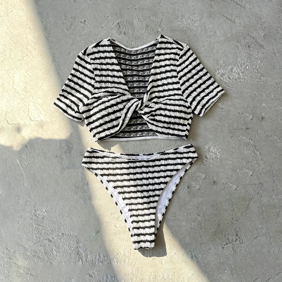 2026 Sexy Swimsuit Women Swimwear Female Push Up Bikinis Shoulder Biquini Bathing Suit Bikini Set StripedSwimming Suit Beachwear
