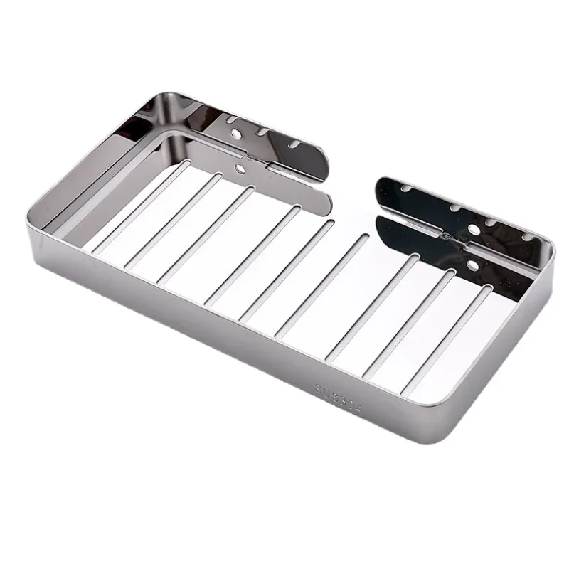 1 Set di portasapone a parete in acciaio inossidabile contenitore per il bagno portasapone per uso domestico esteso portasapone quadrato per doccia
