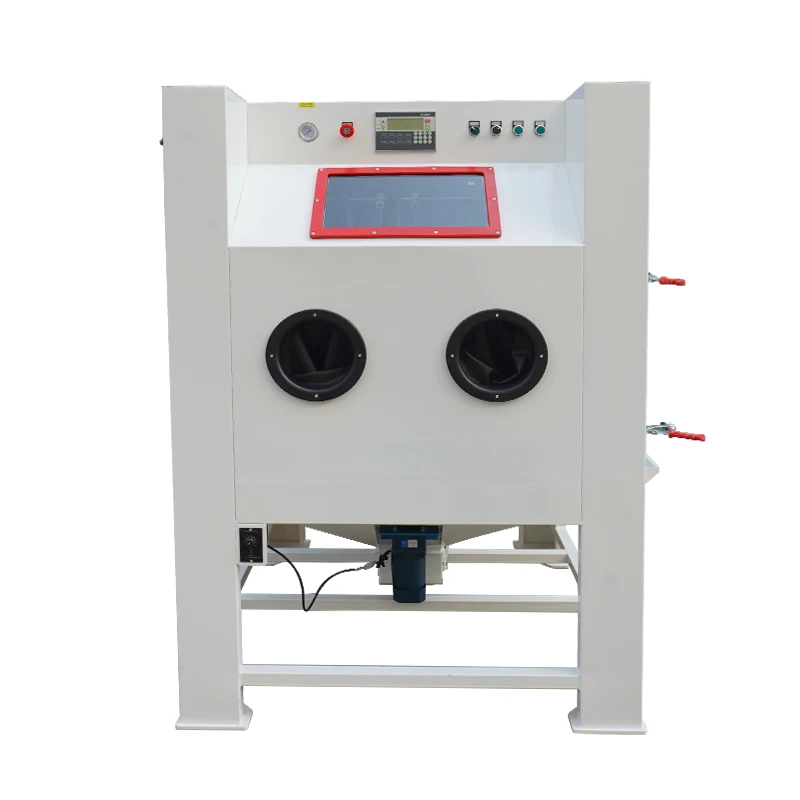 High Performance Automatic Sandblasting Machine Turntable Sand Blaster Cabinet for Alloy Wheel Customized