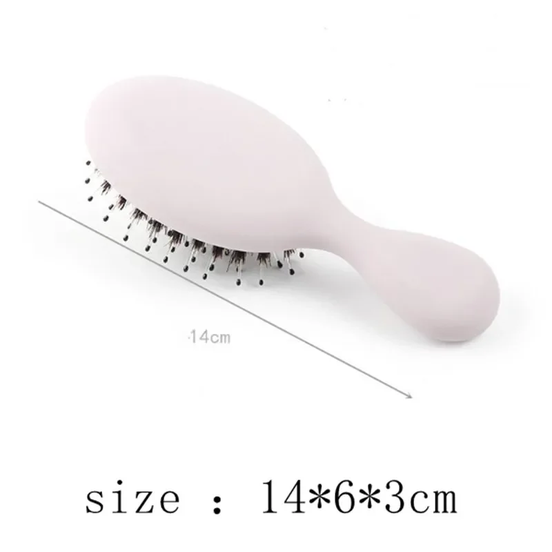 Small Handle Hair Brush Massage Comb Bristle Nylon Hair Comb Anti-hair Loss Handle Detangling Wet Dry Hairdressing Styling Tools