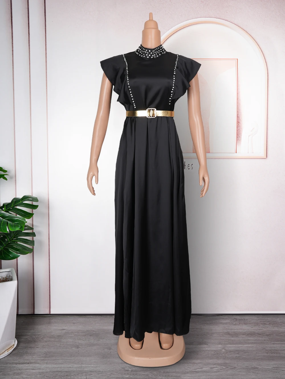 Elegante afrikanische Kleider für Frauen 2024, Sommermode, ärmellos, Hochzeit, Party, langes Kleid, Übergröße, Abendkleid, Damenbekleidung