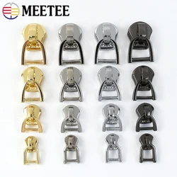 5/10Pcs Meetee 3#5#8#10# D Ring Zipper Slider for Metal Zippers Bag Jacket Zips Puller Head Clothes Zip Repair Sewing Accessory