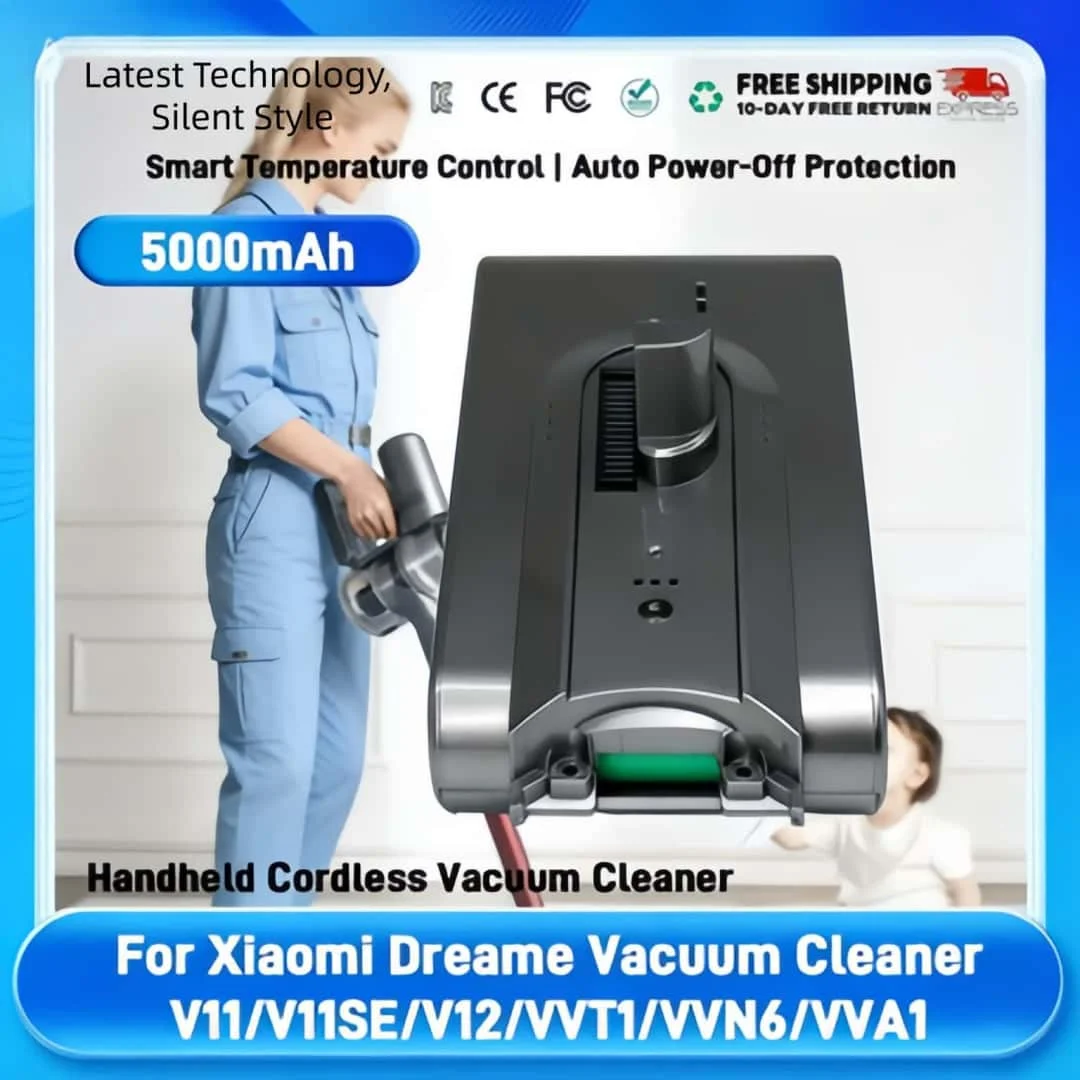 

Original replacement battery pack for Xiaomi Dreame handheld vacuum cleaners, 25.2V 5000mAh, compatible with V11, V11SE, 12Pro