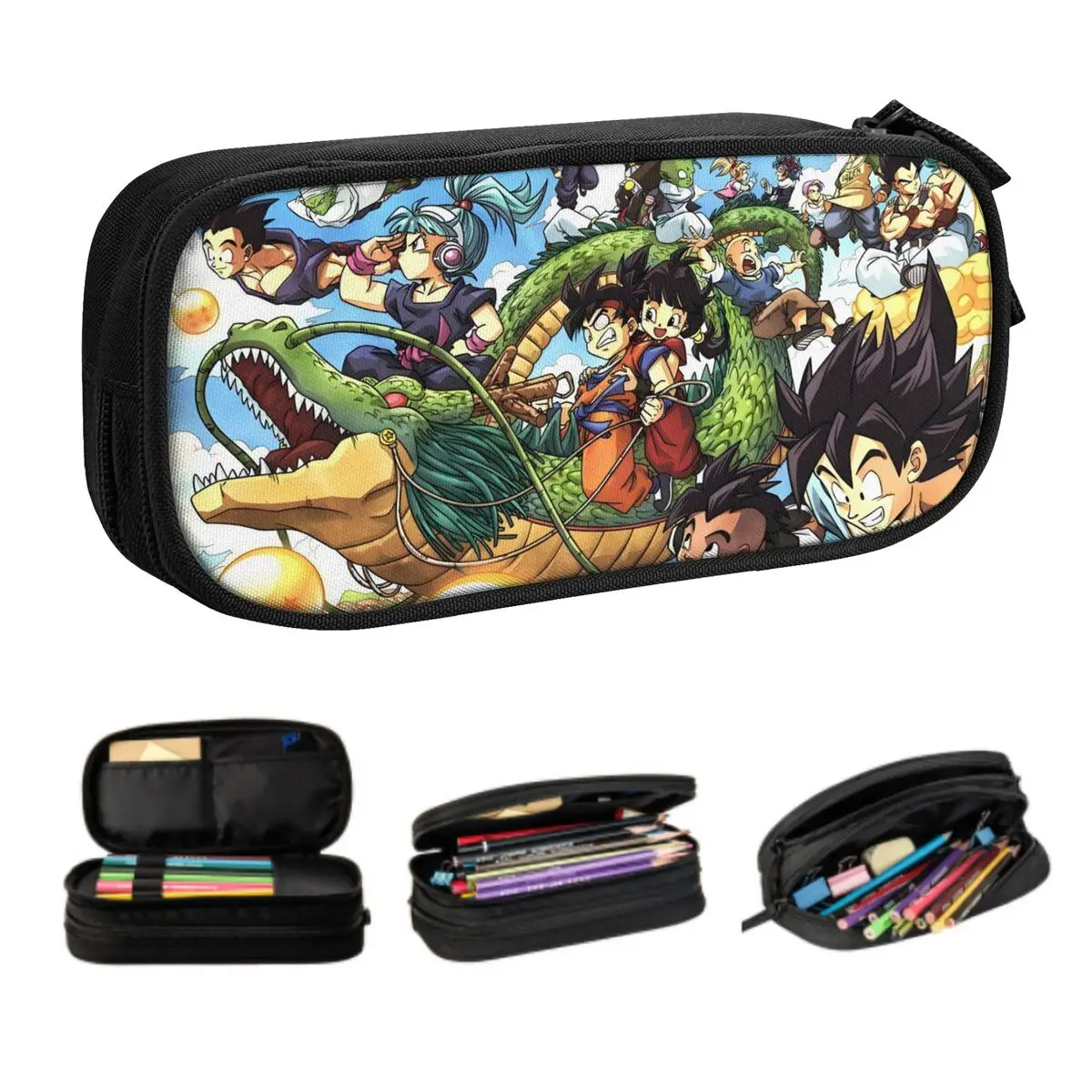 

Custom Anime D-Dragon B-Ball Cute Pencil Cases Boy Girl Large Capacity Adventure Pencil Pouch School Accessories