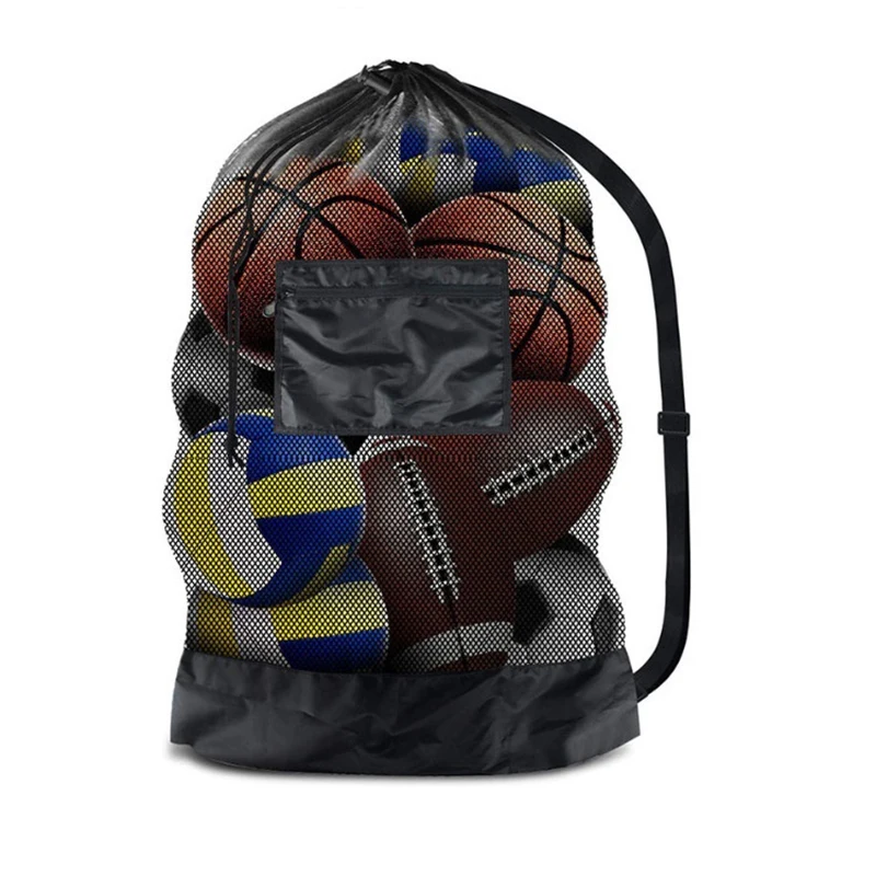 Sac en maille de grande capacité pour ranger le basket-ball, le volley-ball, l'équipement de baseball et de natation