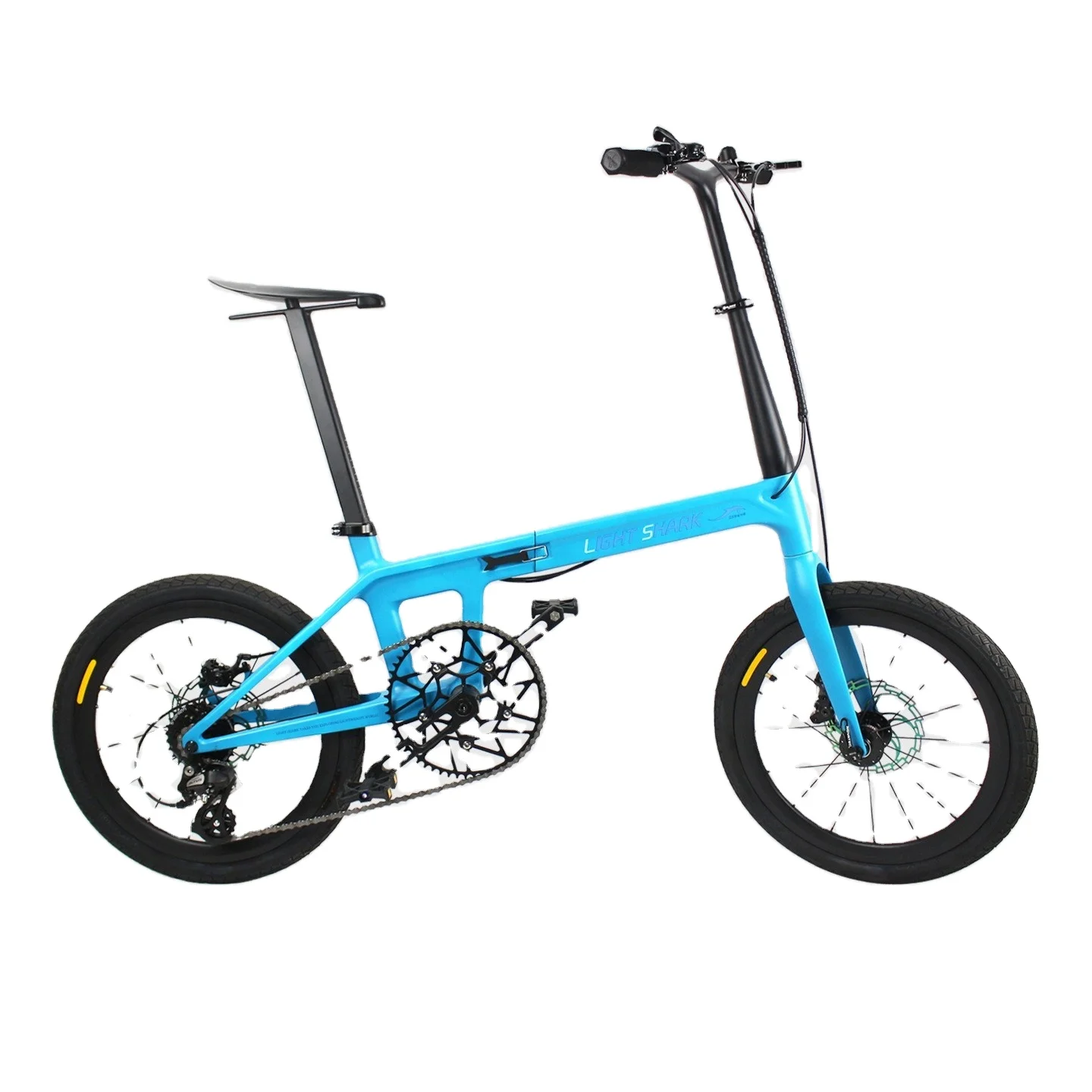 Carbon Fiber Folding Bike 20 Inch, 7 Speed Urban Commuter, Super Lightweight Bicycle with Variable Speed for City Use