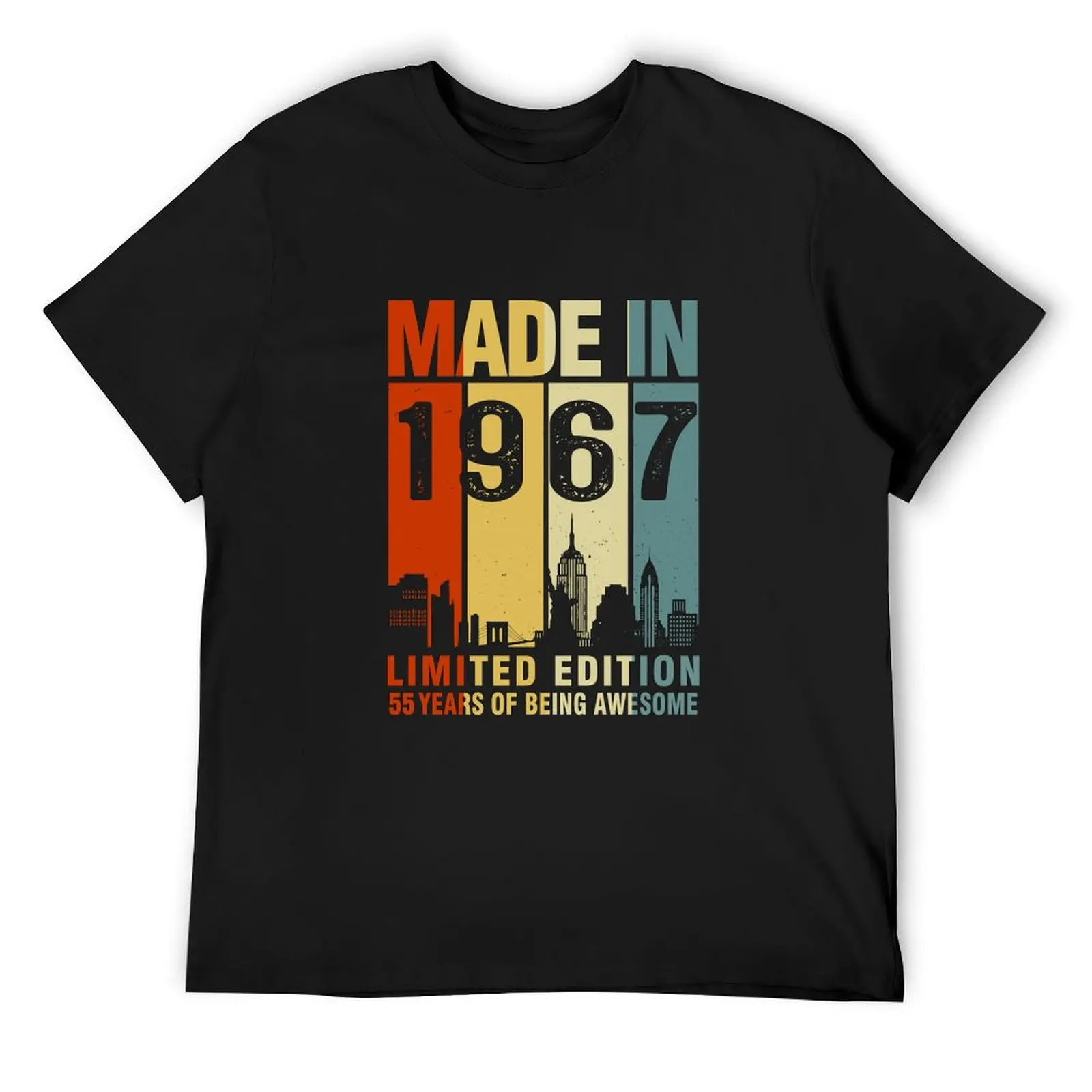 

Made In 1967 Limited Edition 55 Years Of Being Awesome 55th Birthday T-Shirt vintage clothes oversized t shirt men