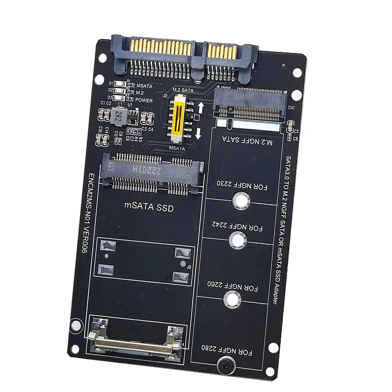 Adapter SSD M2 mSATA Adapter mSATA SATA Converter M.2 to SATA 3.0 6Gb Riser M2 to SATA 2.5 inch Board for NGFF M.2 SSD mSATA SSD