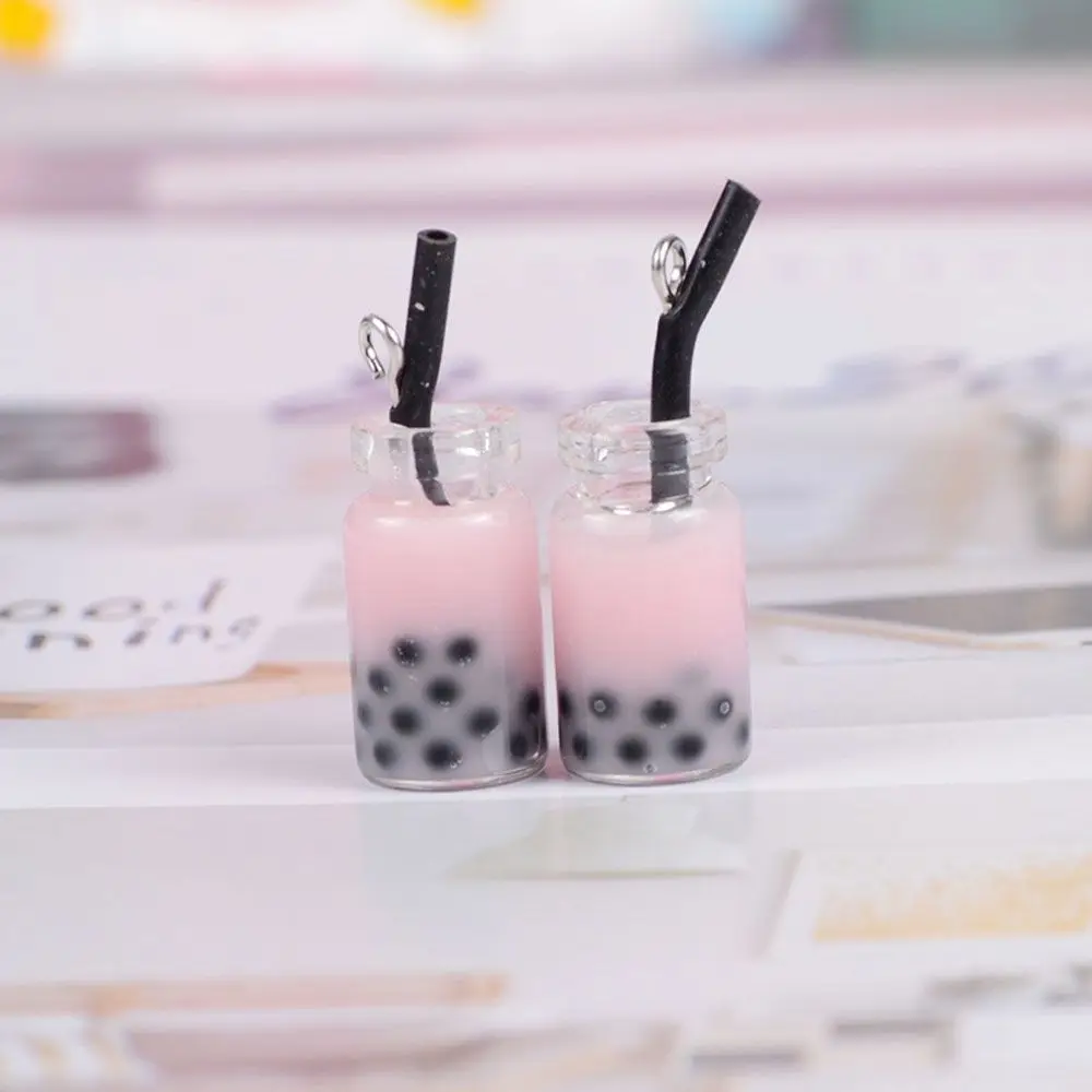 28*10mm hecho a mano lindo collar botella accesorios pendientes regalo de resina para niñas fabricación de joyería colgante DIY hacer dijes