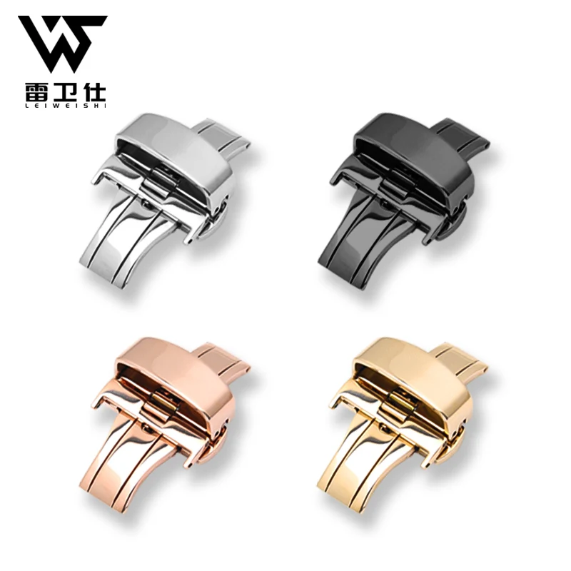 12mm 14mm 16mm 18mm 20mm 22mm Butterfly Deployment Buckle Automatic Stainless Steel Clasp for Watch Band Replace Clasp with Tool
