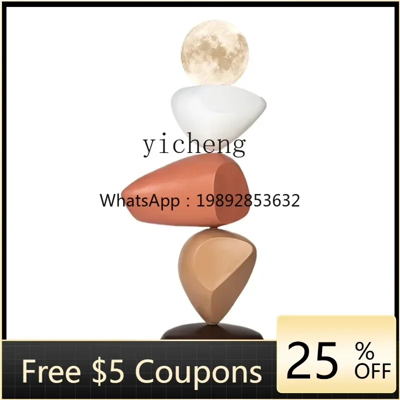 

ZZTQH light luxury modern timely stone ornaments living room large floor soft decoration