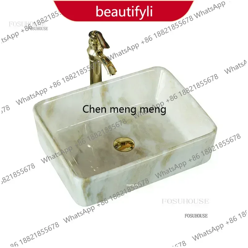 

a13 Creative Multiple Styles Home Bathroom Sinks Simple Counter Basin Oval Ceramic bathroom fixtures Modern Art Toilet Washing S