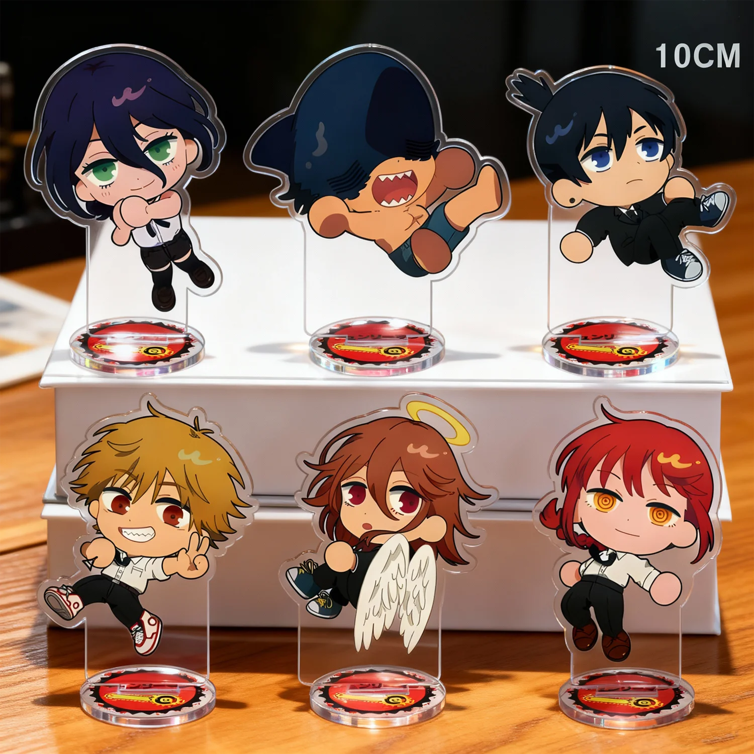 بالمنشار رجل الاكريليك الدائمة نموذج لجسم 10 سنتيمتر ماكيما قوة آكي الملاك Reze Denji سطح المكتب رف الكتب الديكور أنيمي مروحة هدية #1