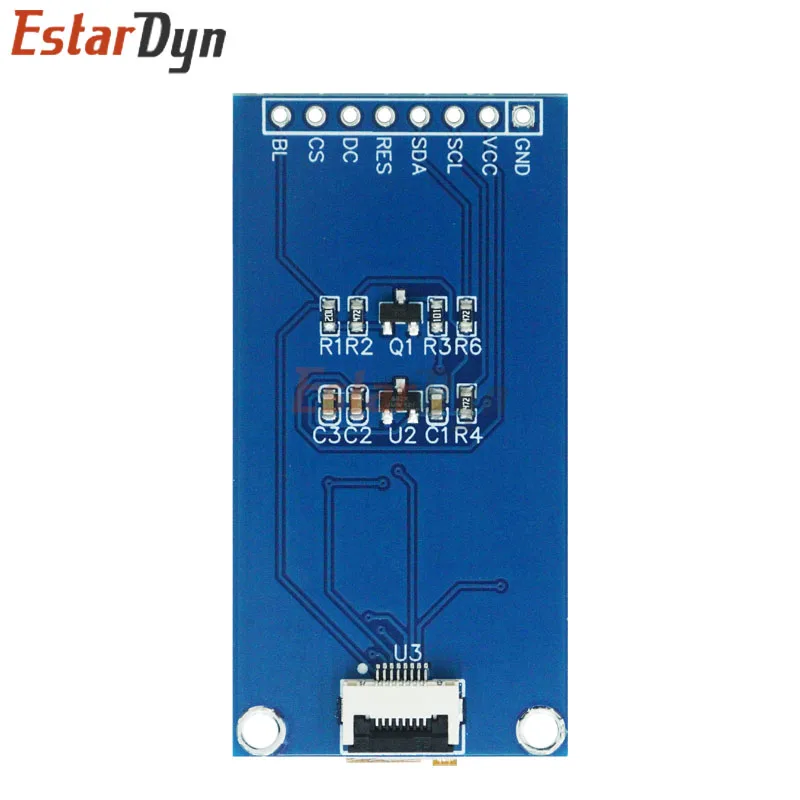 Estardyn 1.68-inch TFT LCD screen, NV3007 small screen, 142*428 long strip screen, LCD full view angle, SPI color screen